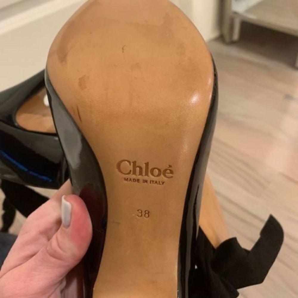 Chloe Patent Leather High Heels Black - Picture 4 of 5
